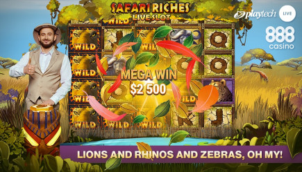 Safari Riches Live der Live-Slot von 888 Casino