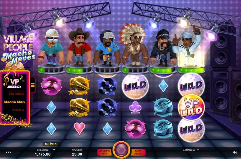 Dorfbewohner Macho bewegt Slots